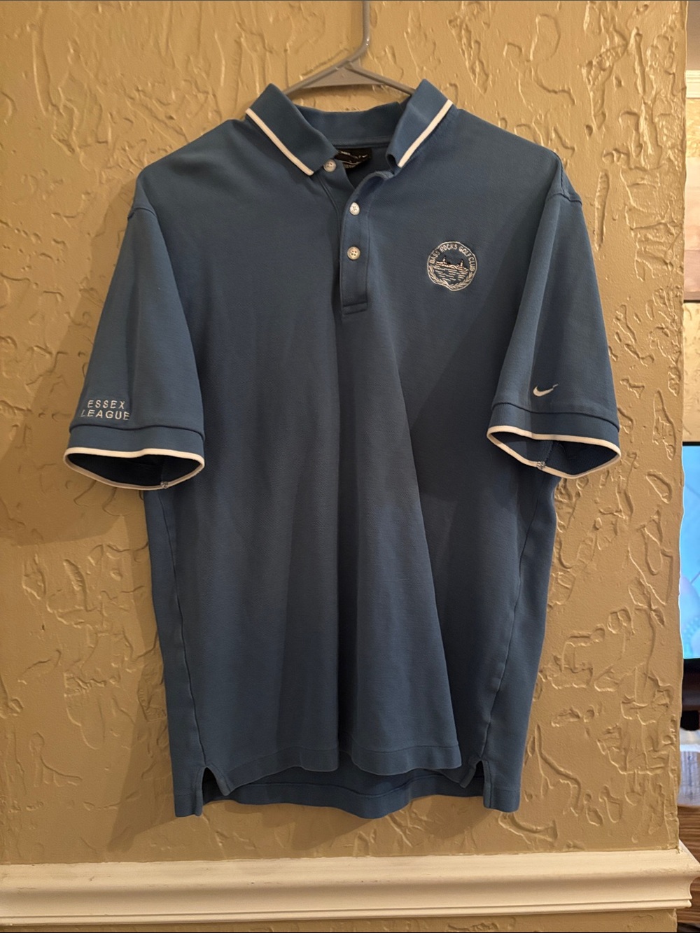 Nike Golf Men's Blue Polo Shirt M Short Sleeve Embroidered Logo